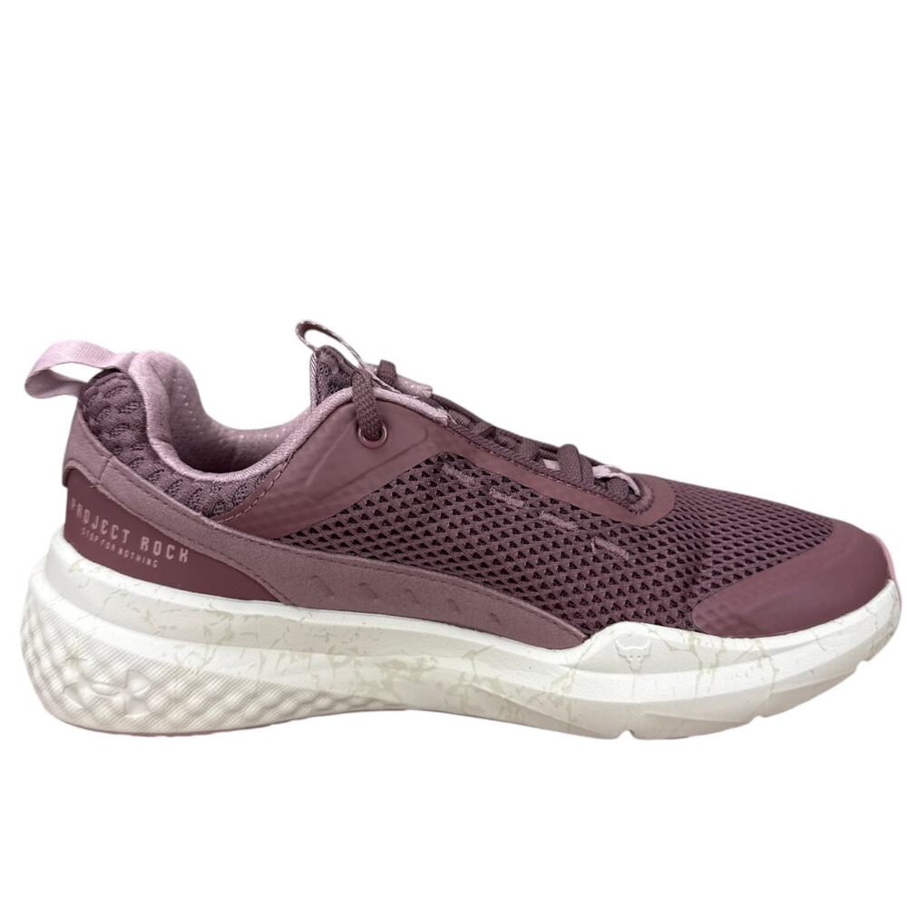 UA Project Rock BSR 5 Womens 7 Mauve Purple Gym Training Sneakers 3028301-651